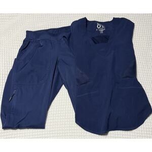 Ava Therese Jogger barco one V-Neck 3 Pocket Top XXS Scrub Set Navy Blue 2XS